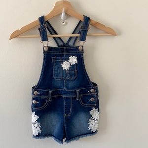 4T LACED TODDLER JEAN OVERALLS